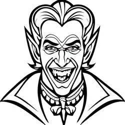 Disegno Dracula con ghigno minaccioso da colorare Disegno Dracula con ghigno minaccioso da colorare