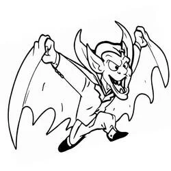 Disegno Piccolo Dracula che salta con il mantello aperto da colorare Disegno Piccolo Dracula che salta con il mantello aperto da colorare