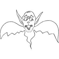 Disegno Dracula con ali di pipistrello da colorare Disegno Dracula con ali di pipistrello da colorare