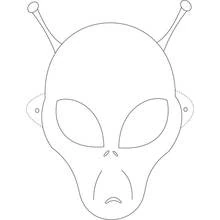 Disegno Extraterrestre a forma di maschera da colorare