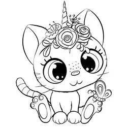 Gatto Unicorno - Disegni da colorare gratuiti