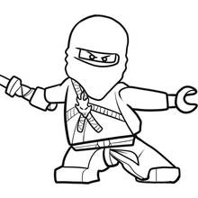 Disegno Ninja in posizione di combattimento con un'arma da colorare Disegno Ninja in posizione di combattimento con un'arma da colorare