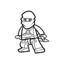 Disegno Ninja in posizione di combattimento da colorare Disegno Ninja in posizione di combattimento da colorare
