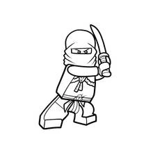 Disegno Ninja con spada alzata da colorare Disegno Ninja con spada alzata da colorare
