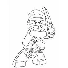 Disegno Personaggio ninja pronto al combattimento con spada da colorare Disegno Personaggio ninja pronto al combattimento con spada da colorare