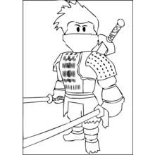Disegno Ninja con due spade da colorare Disegno Ninja con due spade da colorare