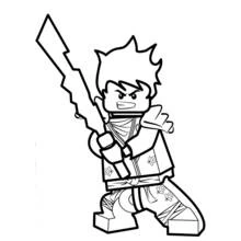 Disegno Ninja Ninjago con spada dentellata da colorare Disegno Ninja Ninjago con spada dentellata da colorare