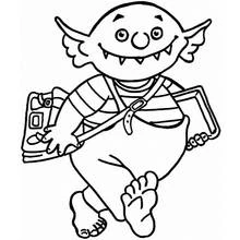 Disegno Orco che cammina con i suoi libri da colorare Disegno Orco che cammina con i suoi libri da colorare