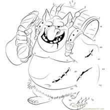 Disegno Orco con armatura e un grande sorriso da colorare Disegno Orco con armatura e un grande sorriso da colorare