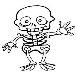 Disegno Scheletro sorridente che saluta da colorare
