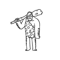 Uomo Preistorico - Disegni da colorare gratuiti