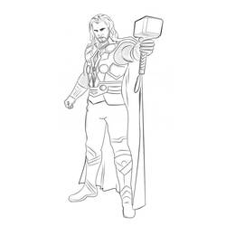 Thor - Disegni da colorare gratuiti