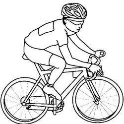 Disegno Ciclismo su strada in piena azione da colorare