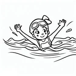 Nuoto - Disegni da colorare gratuiti