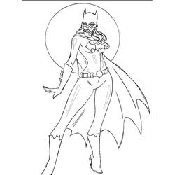 Disegno Batgirl in posa eroica da colorare Disegno Batgirl in posa eroica da colorare