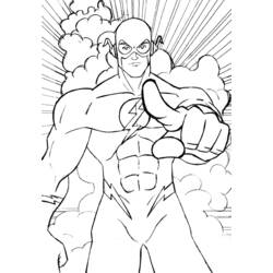 Disegno Bart Allen nei panni di Lampo punta il dito da colorare