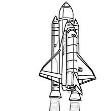 Disegno Astronave Discovery al decollo da colorare Disegno Astronave Discovery al decollo da colorare