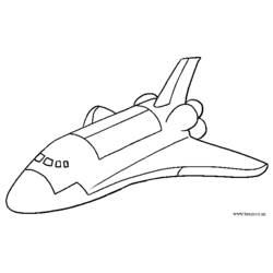 Disegno Astronave in volo da colorare Disegno Astronave in volo da colorare