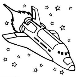 Disegno Astronave in volo tra le stelle da colorare Disegno Astronave in volo tra le stelle da colorare