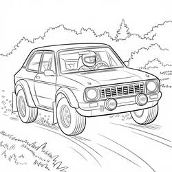 Auto da Rally - Disegni da colorare gratuiti Auto da Rally - Disegni da colorare gratuiti