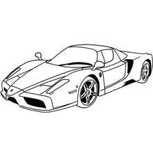 Disegno Auto sportiva Ferrari vista di tre quarti da colorare