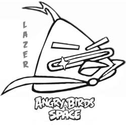Disegno Angry Birds Lazer l'uccello dello spazio da colorare