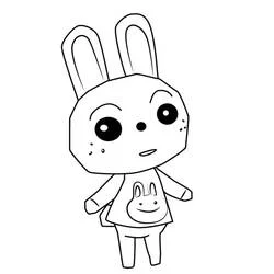 Disegno Peppy la coniglietta in piedi da colorare