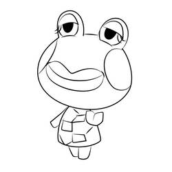 Disegno Jambette la rana sorridente da colorare