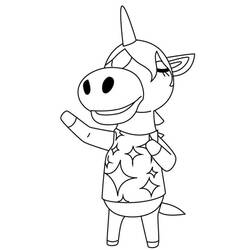 Disegno Julian l'unicorno che saluta da colorare
