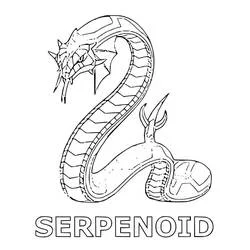 Disegno Bakugan Serpenoid attorcigliato a forma di serpente da colorare