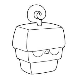 Disegno Blox Fruits frutto con un gambo a spirale da colorare