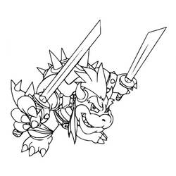 Bowser - Disegni da colorare gratuiti