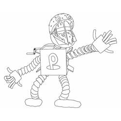Disegno Boxy Boo che saluta con un grande sorriso da colorare