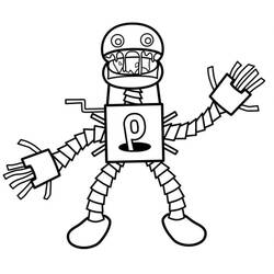 Disegno Boxy Boo con le braccia alzate da colorare