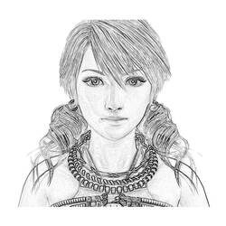 Disegno Oerba Dia Vanille ritratto dettagliato da colorare