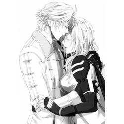 Disegno Lightning Farron abbracciata da un giovane da colorare