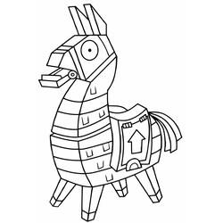 Disegno Lama piñata di Fortnite da colorare