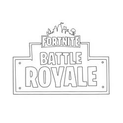 Disegno Targa del logo Fortnite Battle Royale da colorare
