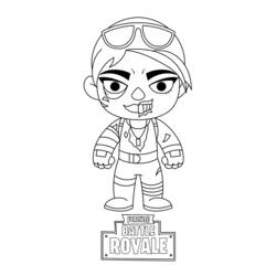 Disegno Fortnite skin zombie in piedi su una base da colorare
