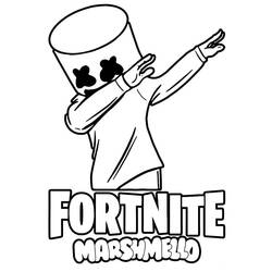 Marshmello Fortnite - Disegni da colorare gratuiti