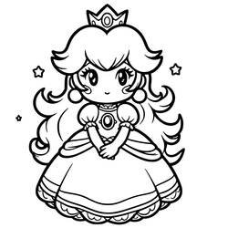 Principessa Peach - Disegni da colorare gratuiti